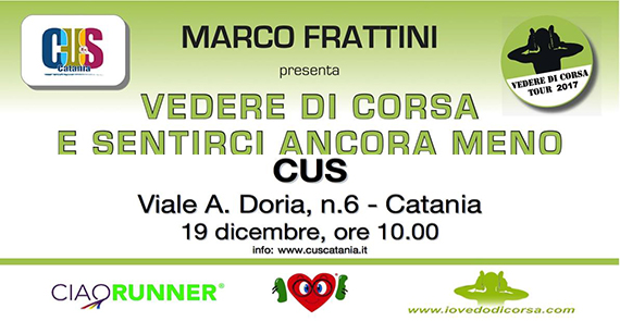 Il maratoneta Frattini presenta l’opera prima al CUS Catania