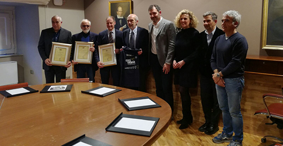 Consegnati al Rettorato i “Premi alla Carriera” a Franco Compagnini, Mino Ferro e Gaetano Russo