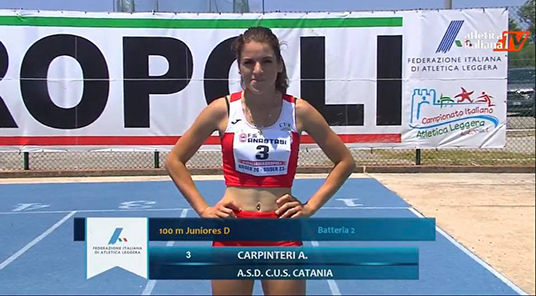 Atletica: CUS Catania vola ai Mondiali con la sprinter Carpinteri