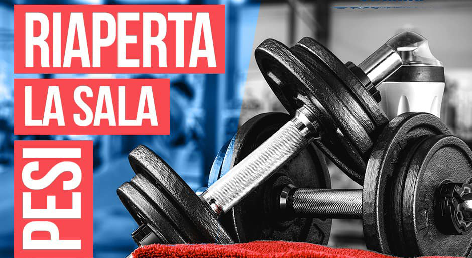 Riaperta la sala pesi. A breve le altre attività