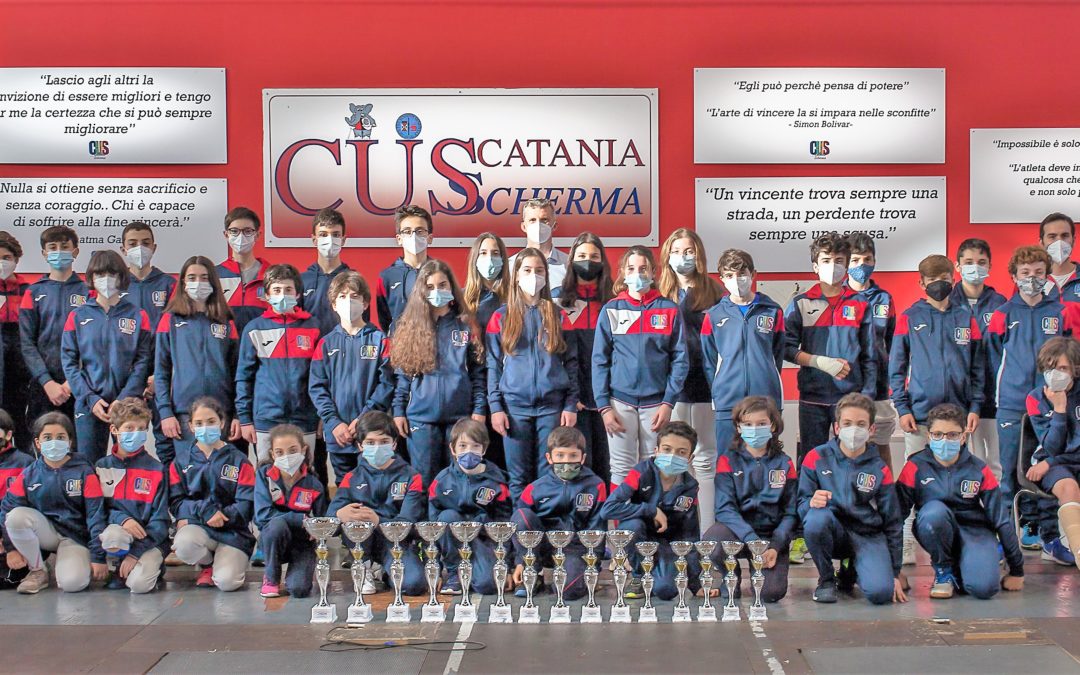 Scherma: L’under 14 del CUS Catania nella top ten in Italia (ottava in assoluto, terza nella spada)