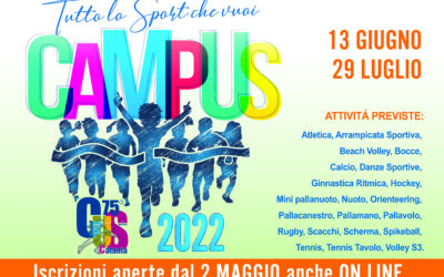 Campus 2022 – Aperte le Iscrizioni