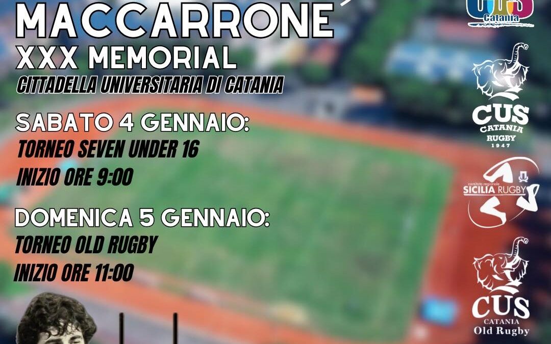 30° Memorial Maccarrone: torneo di rugby per ricordare (Roberto) “Roccia”